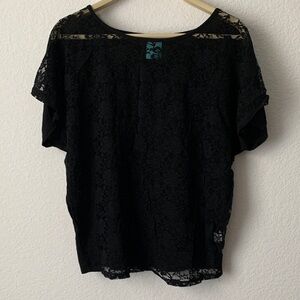 h.i.p. Black Lace Blouse
